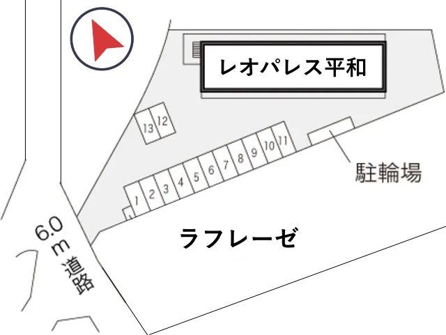 レオパレス平和駐車場【17446】の駐車場写真