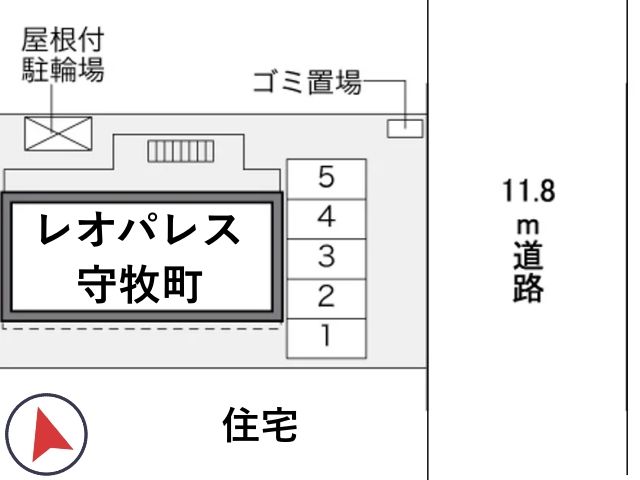 レオパレス守牧町駐車場【33970】の駐車場写真
