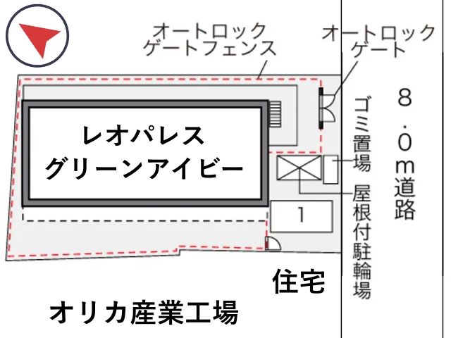 レオパレスグリーンアイビー駐車場【42623】の駐車場写真