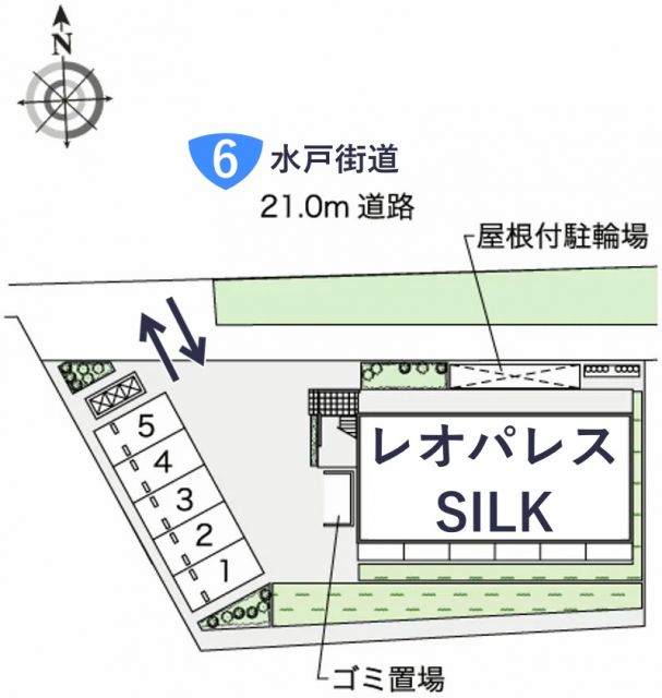 レオパレスSILK駐車場【44896】の駐車場写真