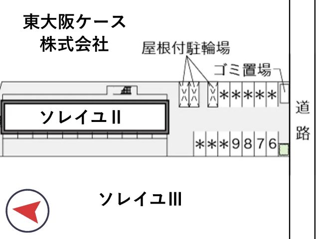 レオパレスソレイユⅡ駐車場【15930】の駐車場写真