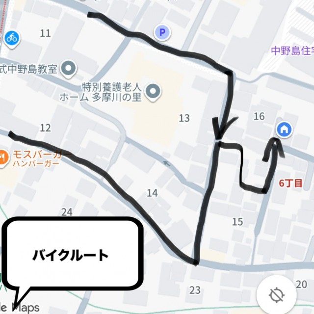 【バイク利用歓迎】家横駐車場 中野島6丁目17-39-1の駐車場写真