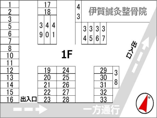 1F駐車場区画図