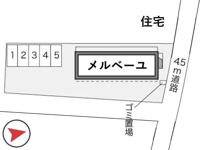 レオパレスメルベーユ駐車場【21791】の駐車場写真