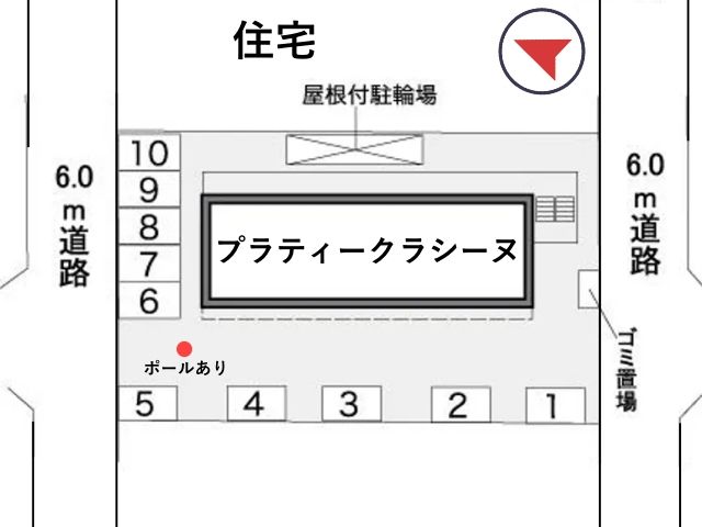 レオパレスプラティークラシーヌ駐車場【36977】の駐車場写真