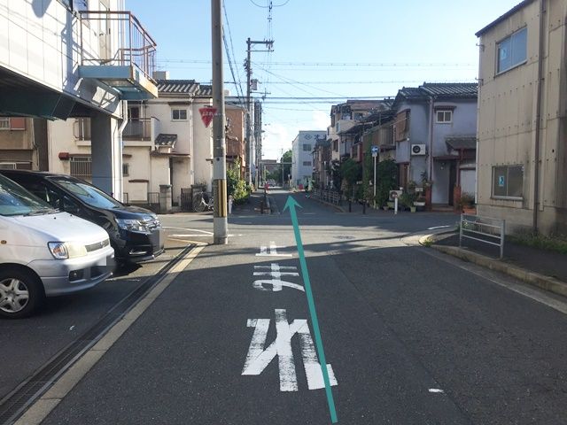 【道順6】直進してください。