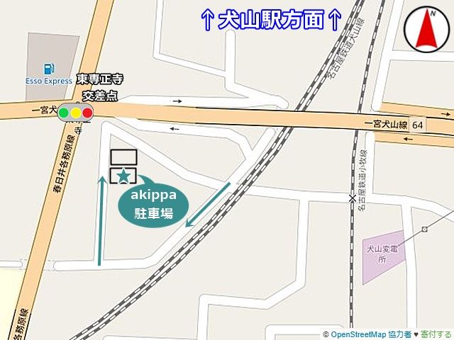 駐車場の道順地図