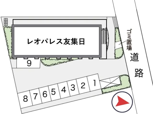 レオパレス友集日駐車場【13590】の駐車場写真