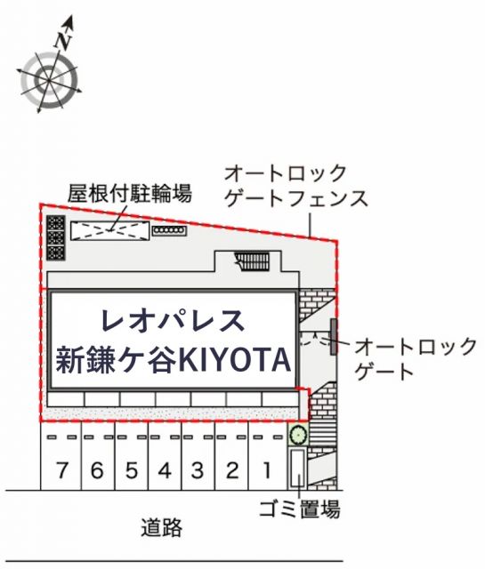 レオパレス新鎌ケ谷KIYOTA駐車場【43867】の駐車場写真
