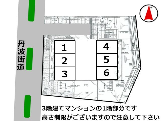 駐車場の配置図です。