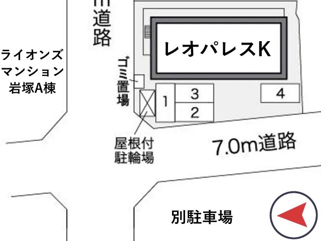 レオパレスK駐車場【27450】の駐車場写真