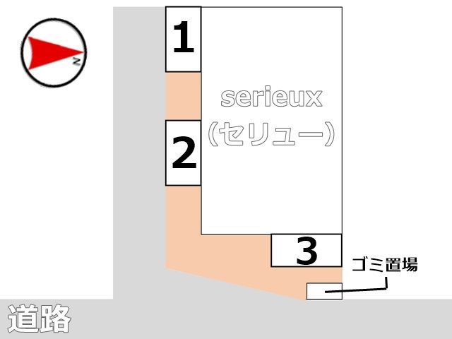 駐車場の配置図です。