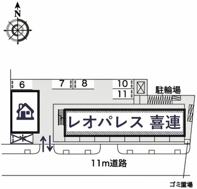 レオパレス喜連駐車場【11214】の駐車場写真