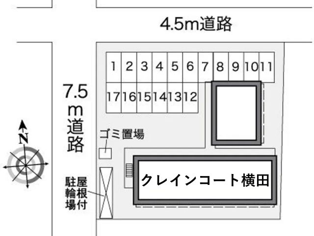レオパレスクレインコート横田駐車場【27019】の駐車場写真