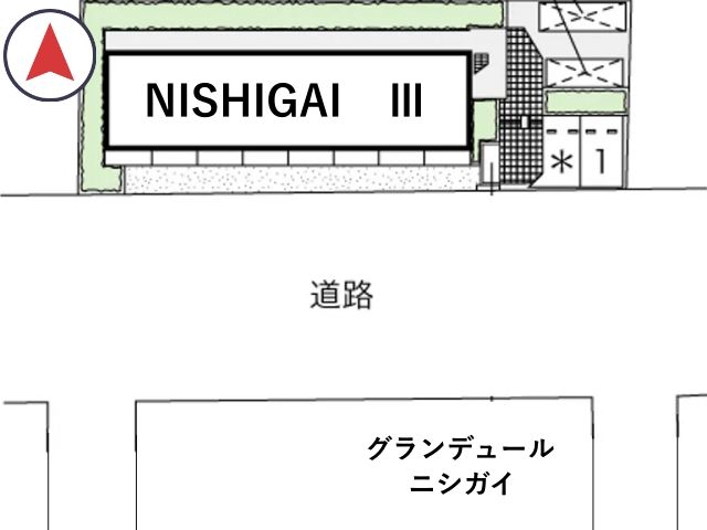 レオネクストNISHIGAIⅢ駐車場【53918】の駐車場写真