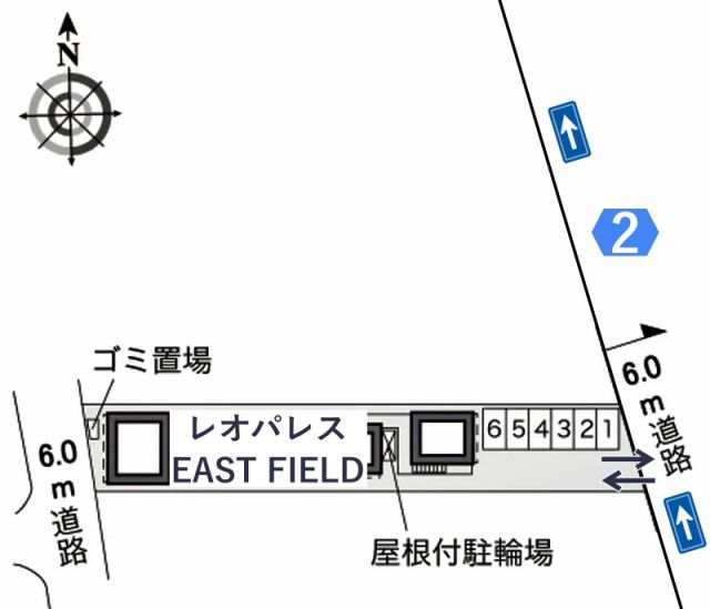 レオパレスEAST FIELD駐車場【29759】の駐車場写真