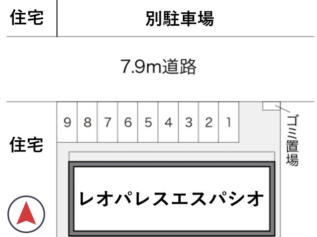 レオパレスエスパシオ駐車場【20356】の駐車場写真