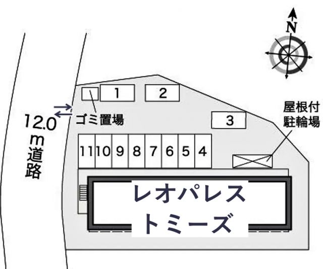 レオパレストミーズ駐車場【27803】の駐車場写真