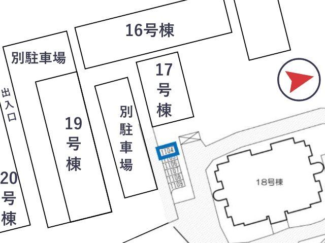赤坂台3丁 団地駐車場(17号棟付近)の駐車場写真