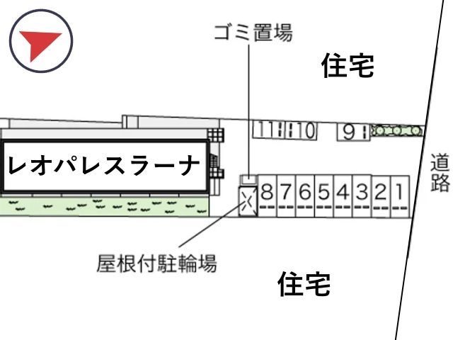 レオパレスラーナ駐車場【51948】の駐車場写真