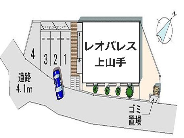 駐車場の配置図です。