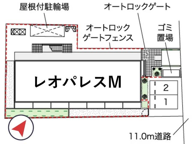 レオパレスM駐車場【42614】の駐車場写真