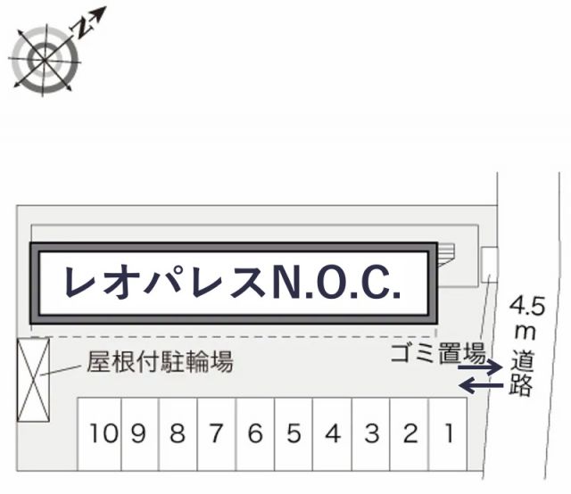 レオパレスN.O.C.駐車場【18217】の駐車場写真