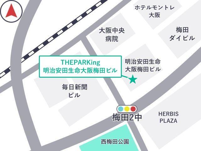 【3時間パック】THEPARKing明治安田生命大阪梅田ビル【全日:7:00～21:30入庫から3時間】高さ170㎝の駐車場写真