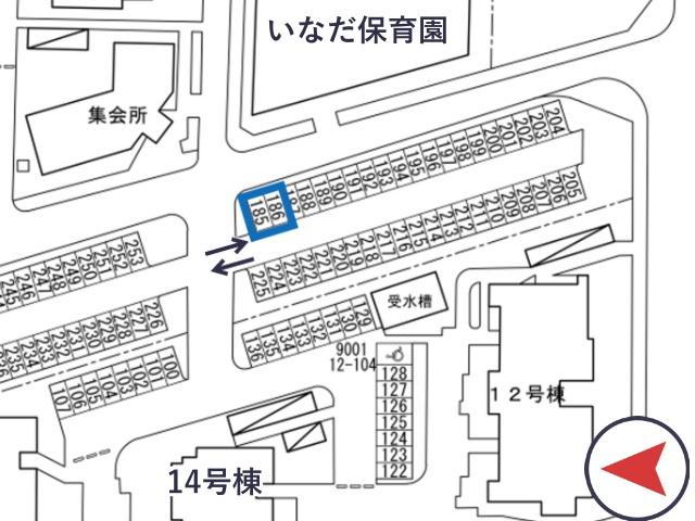 東大阪稲田団地駐車場(12号棟付近)の駐車場写真