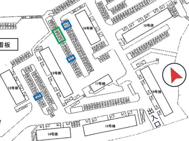 城山台2丁 団地駐車場(18号棟付近)の駐車場写真