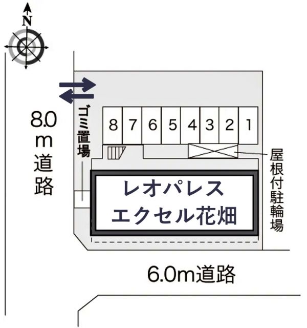 レオパレスエクセル花畑駐車場【24089】の駐車場写真