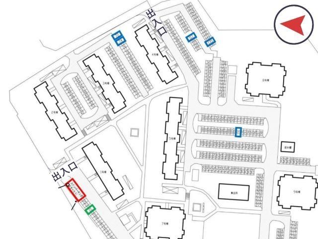 晴美台第4 団地駐車場(5号棟付近)の駐車場写真