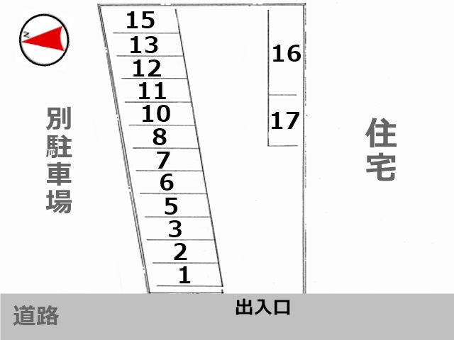 駐車場の配置図です。