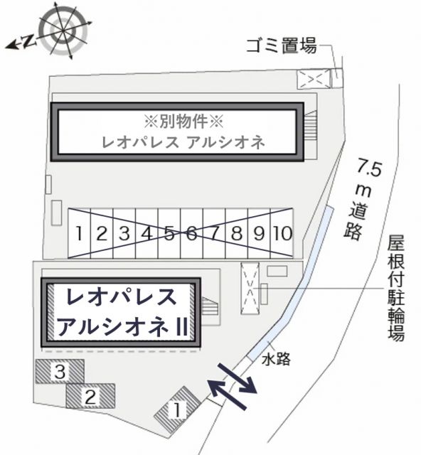 レオパレスアルシオネⅡ駐車場【16098】の駐車場写真