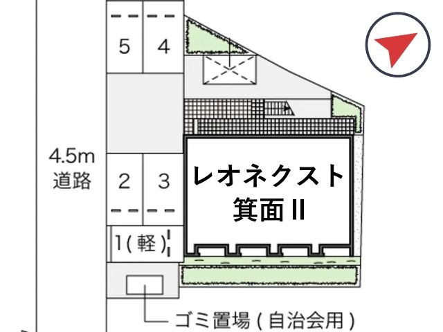 レオネクスト箕面Ⅱ駐車場【43945】の駐車場写真