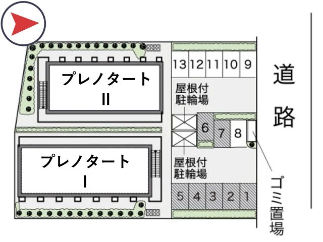 レオパレスプレノタートⅠ駐車場【14271】の駐車場写真