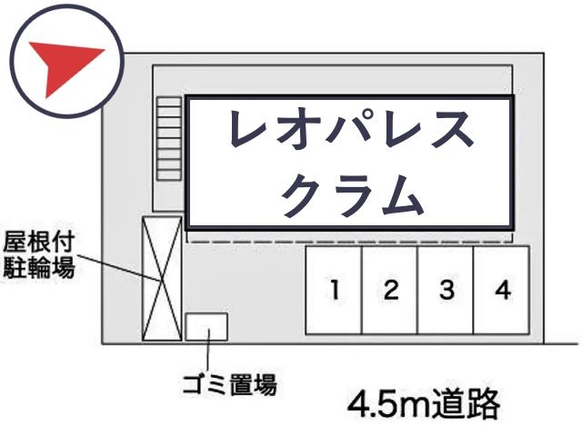 レオパレスクラム駐車場【35697】の駐車場写真