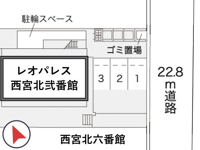 レオパレス西宮北弐番館駐車場【10212】の駐車場写真