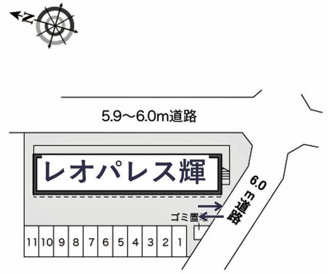 レオパレス輝駐車場【15646】の駐車場写真