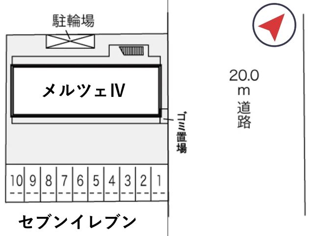 レオパレスメルツェⅣ駐車場【20615】の駐車場写真