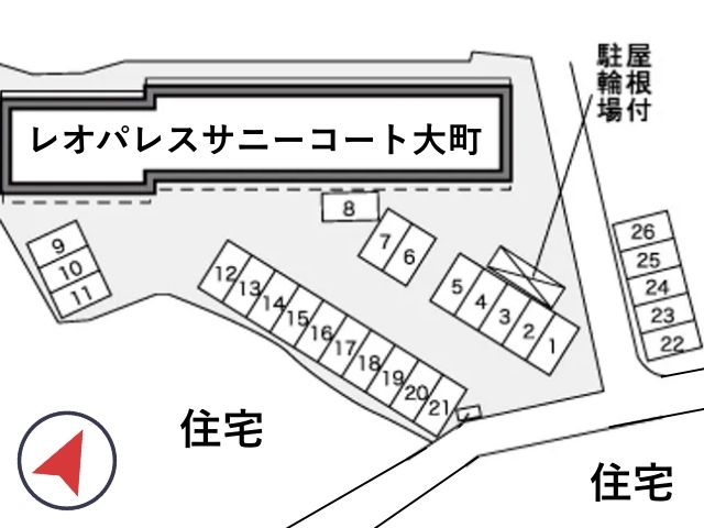 レオパレスサニーコート大町駐車場【30355】の駐車場写真