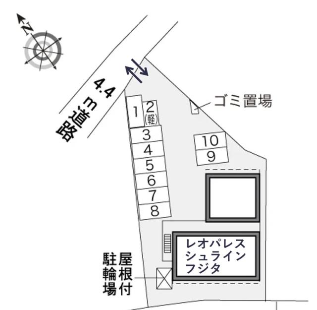レオパレスシュライン フジタ駐車場【34794】の駐車場写真