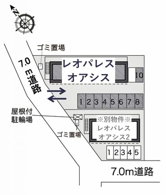 レオパレスオアシス駐車場【17610】の駐車場写真