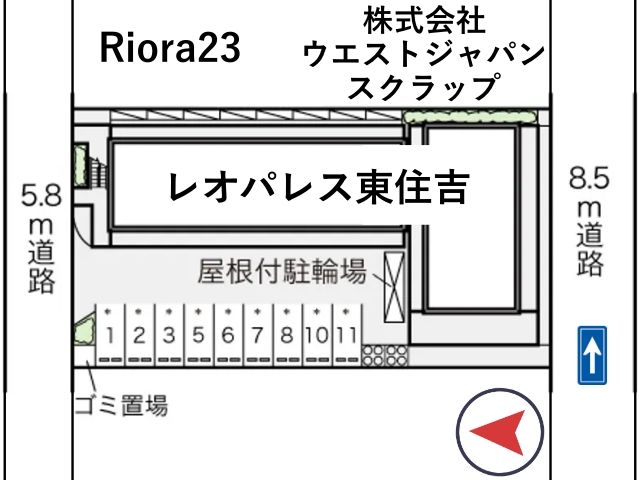 レオパレス東住吉駐車場【11516】の駐車場写真