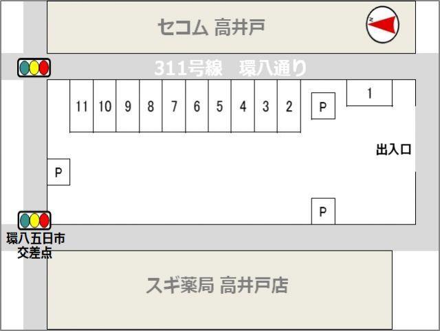 0150高井戸北駐車場 Aブロック (11)の駐車場写真