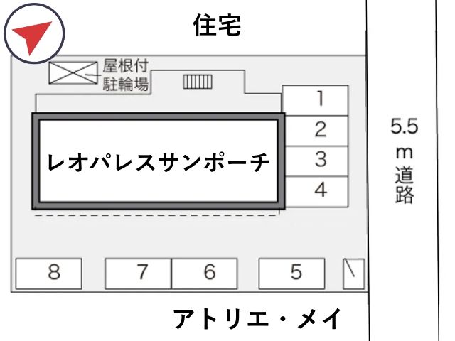 レオパレスサンポーチ駐車場【28556】の駐車場写真