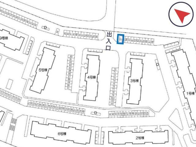 新檜尾台3丁 団地駐車場(3号棟付近)の駐車場写真