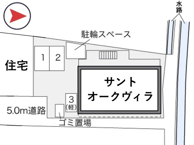 レオパレスサントオークヴィラ駐車場【29644】の駐車場写真