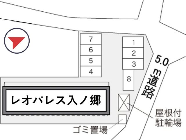 レオパレス入ノ郷駐車場【28297】の駐車場写真