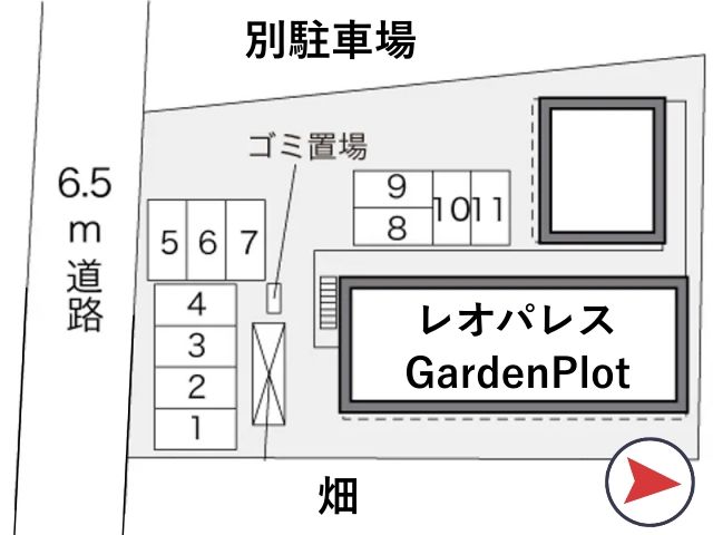 レオパレスGardenPlot駐車場【31968】の駐車場写真